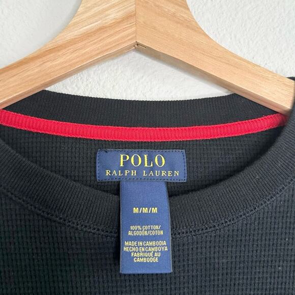 Polo by Ralph Lauren Men's Black Long Sleeve Tee - Picture 3 of 3